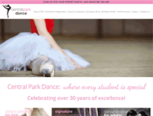 Tablet Screenshot of centralparkdance.com